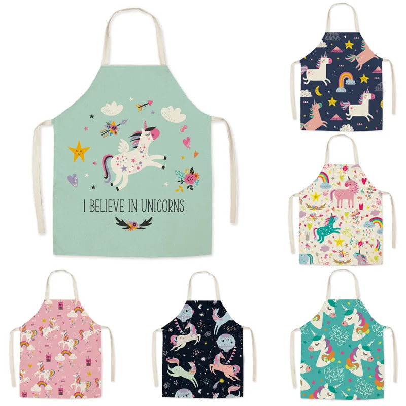 Kitchen Appliances Hobart - Karikatür Unicorn moda pamuk keten kumaş